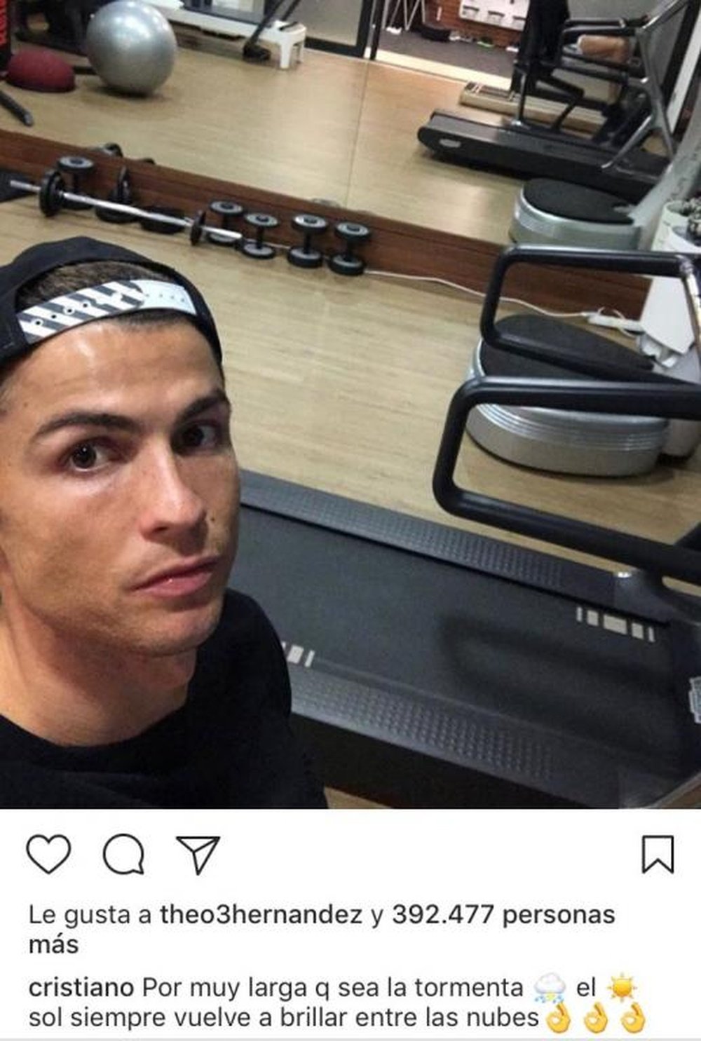 Ronaldo is still confident in the ability of the Real squad. Instagram/Cristiano