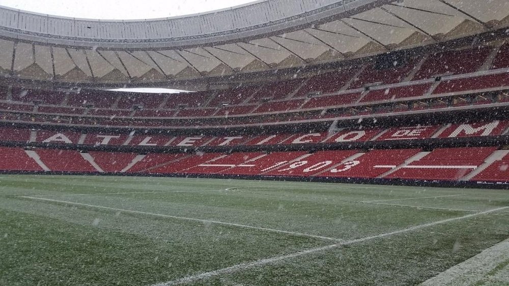 Le Wanda Metropolitano est blanc. Twitter/NEstadioAtleti