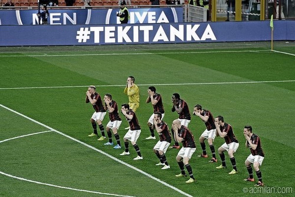 Milan shocked Carpi with the 'haka'. ACMilan
