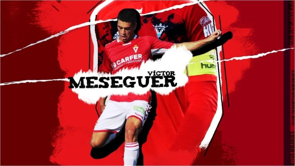 Meseguer firmó hasta 2023. Captura/Twitter/CDMirandes