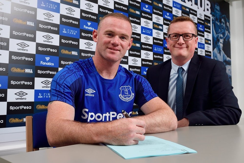 Rooney, feliz. Twitter/Everton