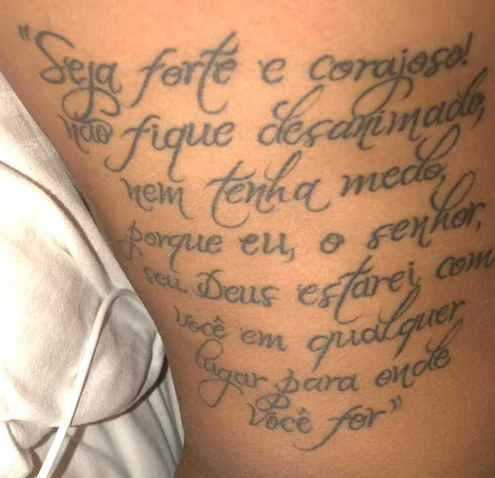 El brasileño suma ya casi 30 tatuajes. Instagram/Neymarjr