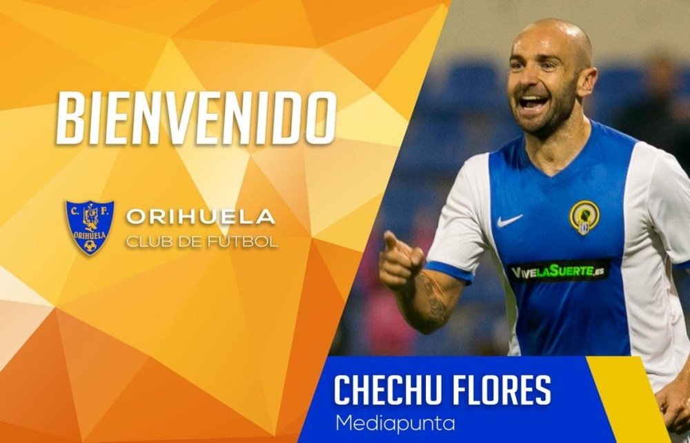 El Orihuela anunció el fichaje de Chechu Flores. OrihuelaCF
