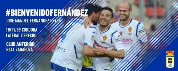 El Oviedo le da la bienvenida a su nuevo refuerzo, José Fernández, procedente del Zaragoza.