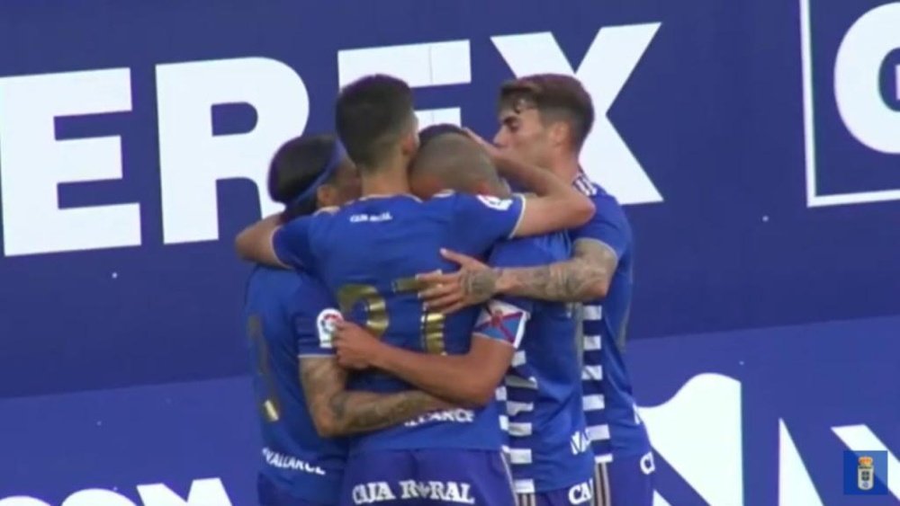 La Ponferradina se impuso al Oviedo con gol de Espiau. Captura/Youtube/RealOviedo