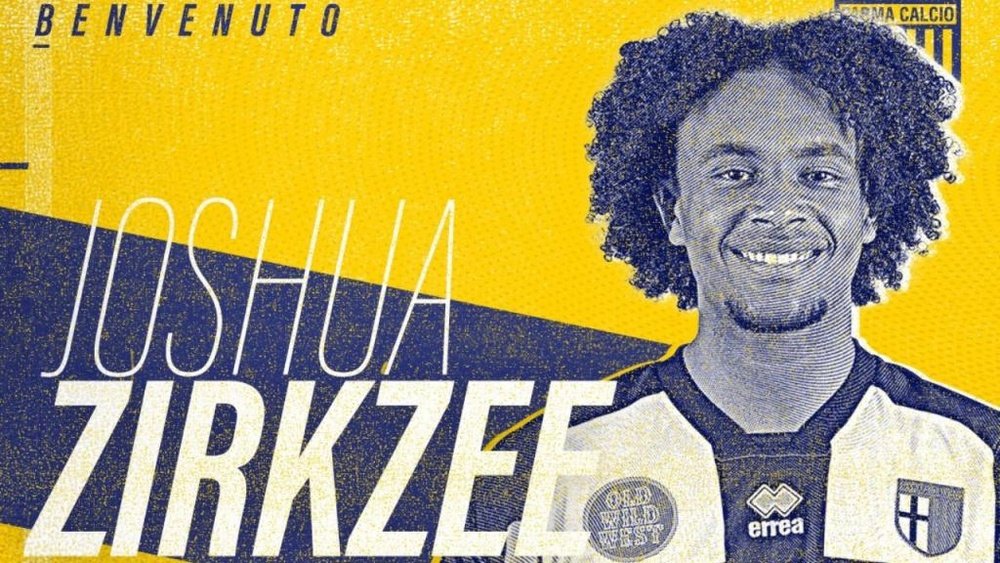 Zirkzee, nuevo jugador del Parma. Captura/parmacalcio1913