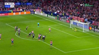 Atletico Madrid were knocked out in heartbreaking fashion. Screenshot/MovistarLigadeCampeones