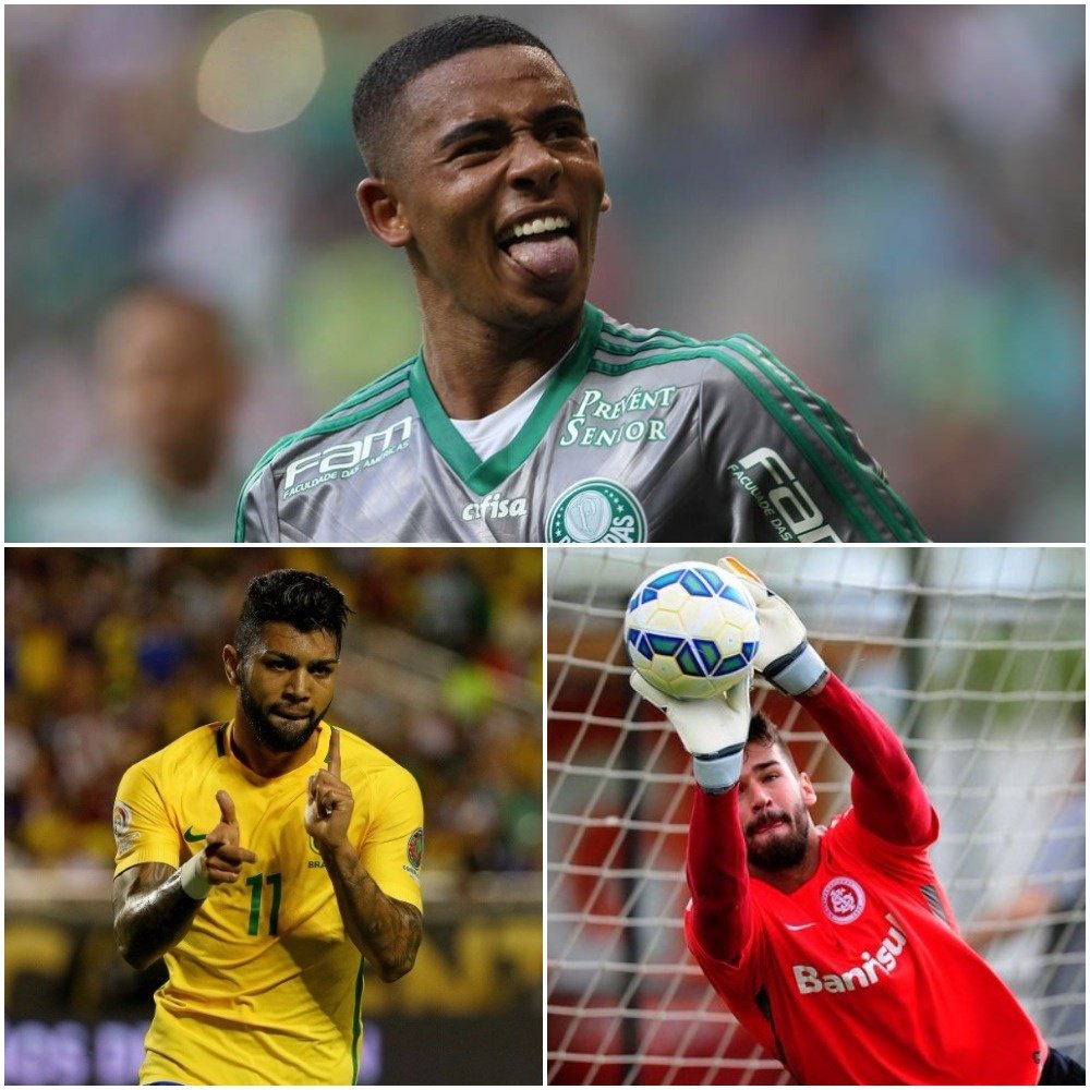 El portero Alisson y los delanteros Gabriel Jesús y Gabriel Barbosa son tres de los jóvenes talentos de Brasil. BeSoccer