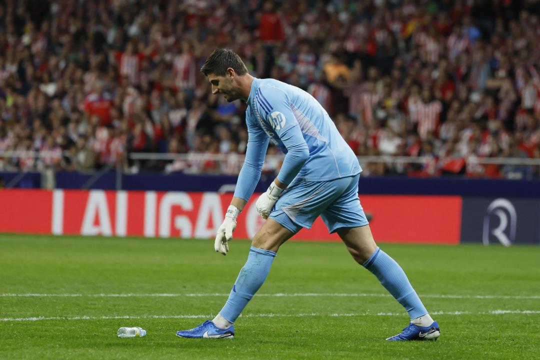 Courtois, en el derbi madrileño