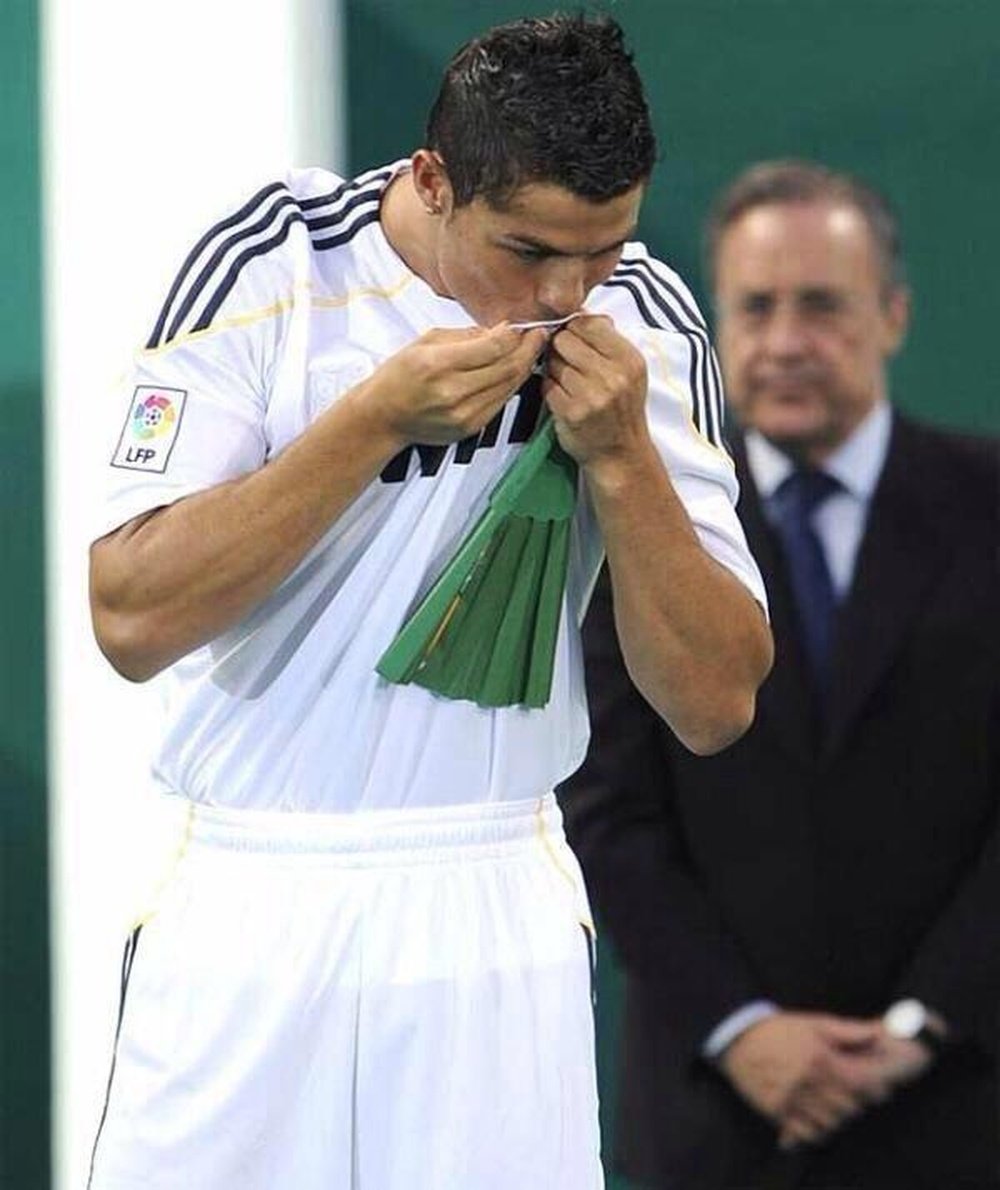 El portugués Cristiano Ronaldo, en su presentación con el Real Madrid. Twitter