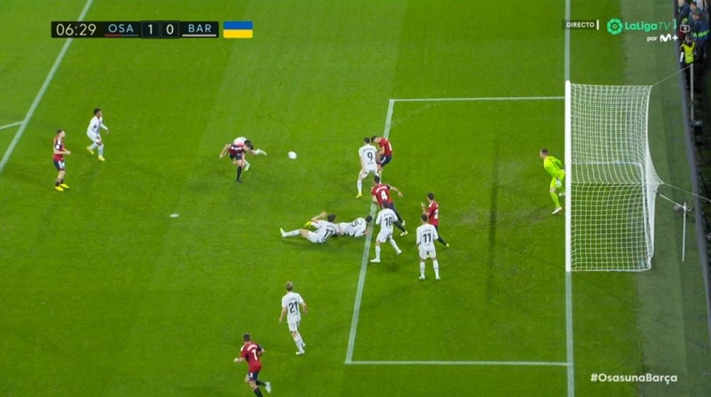 David García castigó a Busquets. Captura/MovistarLaLigaTV