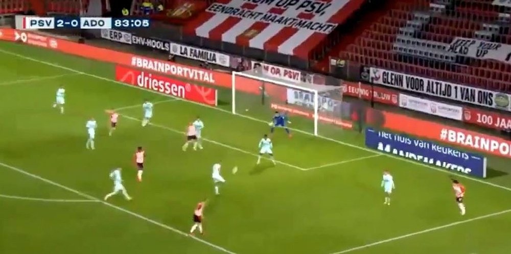 El PSV se reencuentra con la victoria a ritmo de goles. Captura/Eredivisie