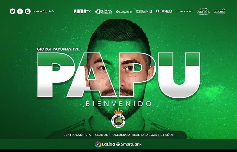 Papunashvili jugará en el Racing. Twitter/RealRacingClub