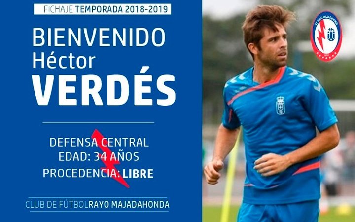 Héctor Verdés ficha por el Rayo Majadahonda
