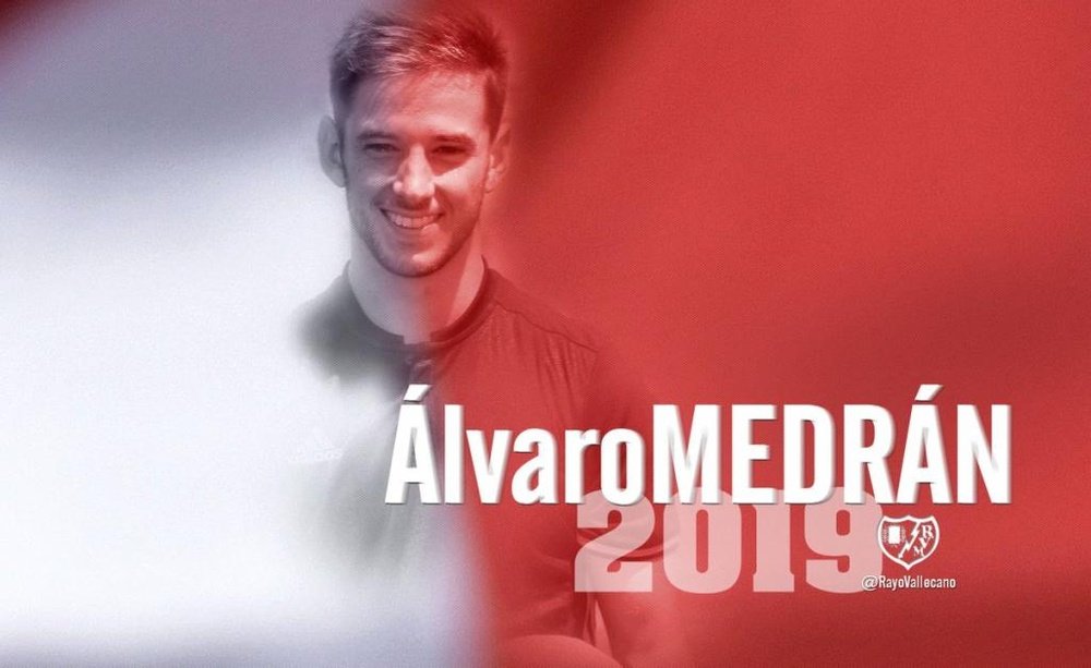 Medrán signe au club de Vallecas pour la prochaine saison. Twitter/RayoVallecano
