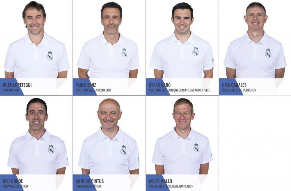 El cuerpo técnico de Lopetegui. RealMadrid