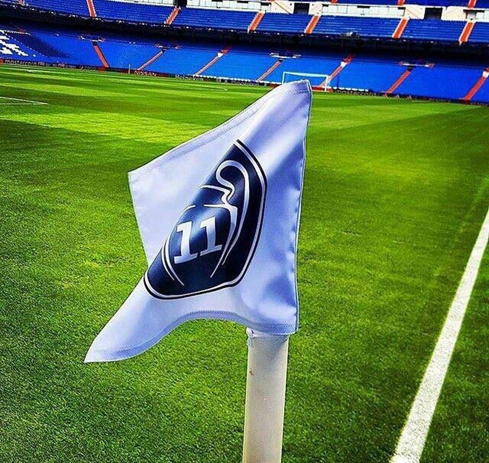 El Real Madrid estrena nuevos banderines con las once copas de Champions. PasiónMadridista