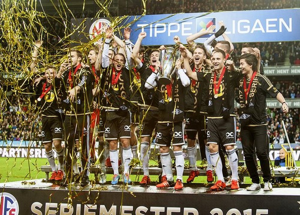 El Rosenborg celebra el título de la Liga Noruega. Twitter