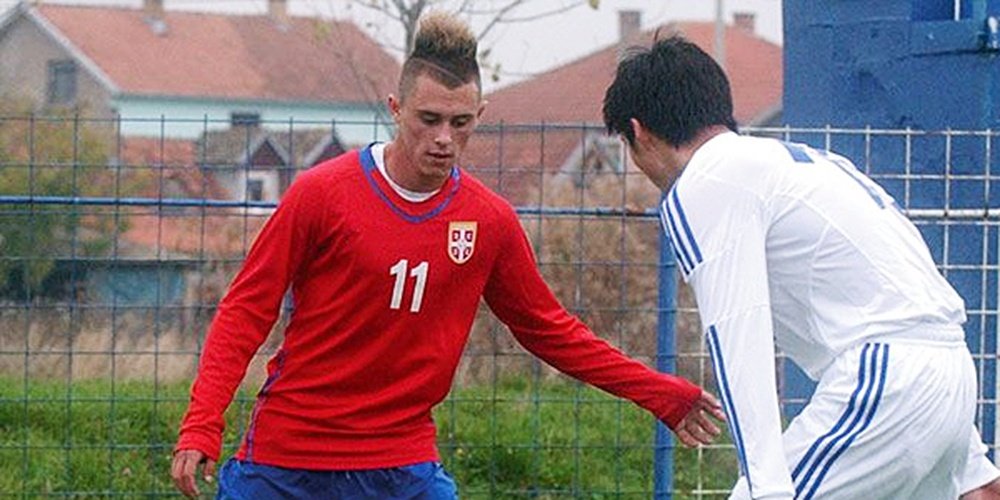 El serbio Dejan Drazic en un partido con las categorías inferiores de su país. CeltaVigo