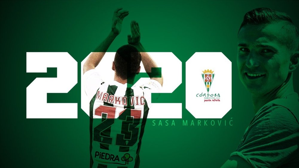 El serbio Sasa Markovic renueva por tres temporadas con el Córdoba. CórdobaCF