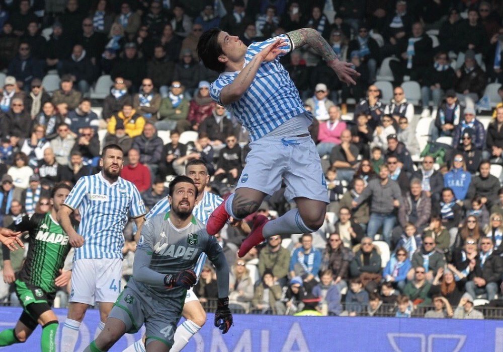 Bonifazi hizo el primer tanto del partido, que remontó el Sassuolo. SPAL