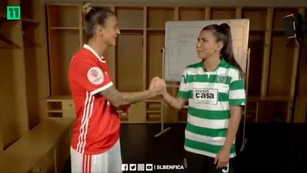 El Benfica y el Sporting Femenino están listos para un partido histórico. Captura/SLBenfica