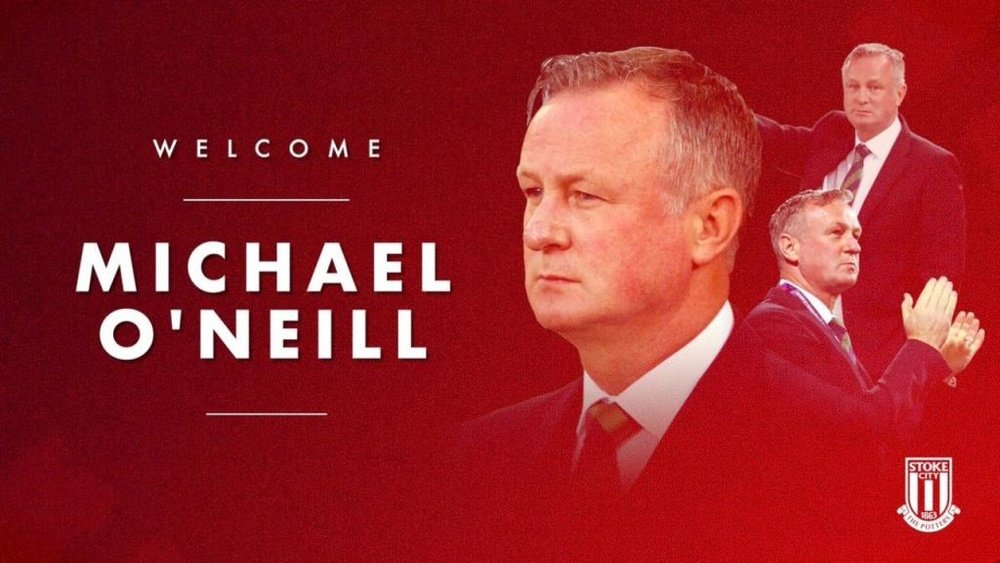 Michael O'Neill se hará cargo de la plantilla del Stoke City. Twitter/StokeCity