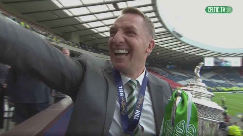 Rodgers is proud of his treble-winning side. CelticTV