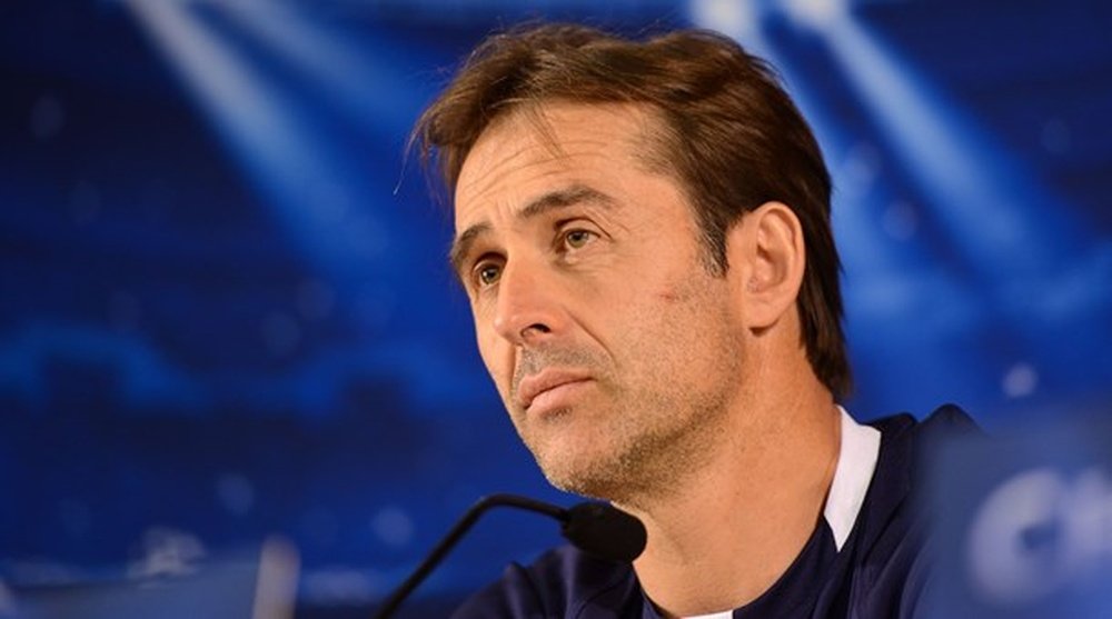 El técnico del Oporto, Julen Lopetegui, en la rueda de prensa previa al duelo de Champions ante el Dinamo de Kiev. FCPorto