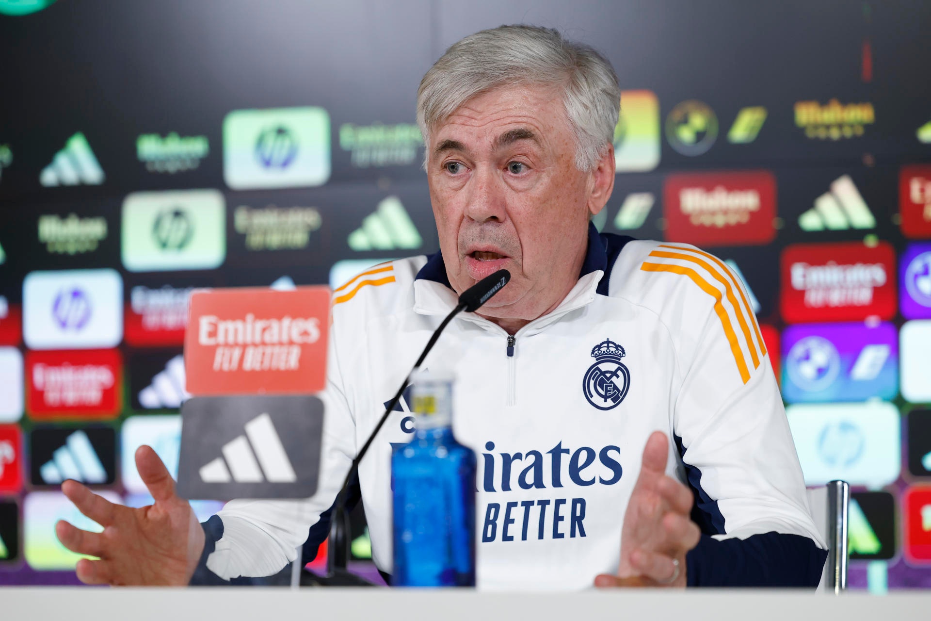 Ancelotti habló antes del duelo ante el Leganés. EFE