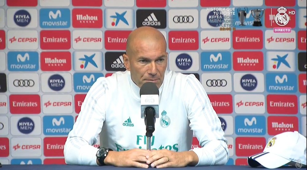 Zidane reconoció que falta un delantero. Captura/RealMadridCF