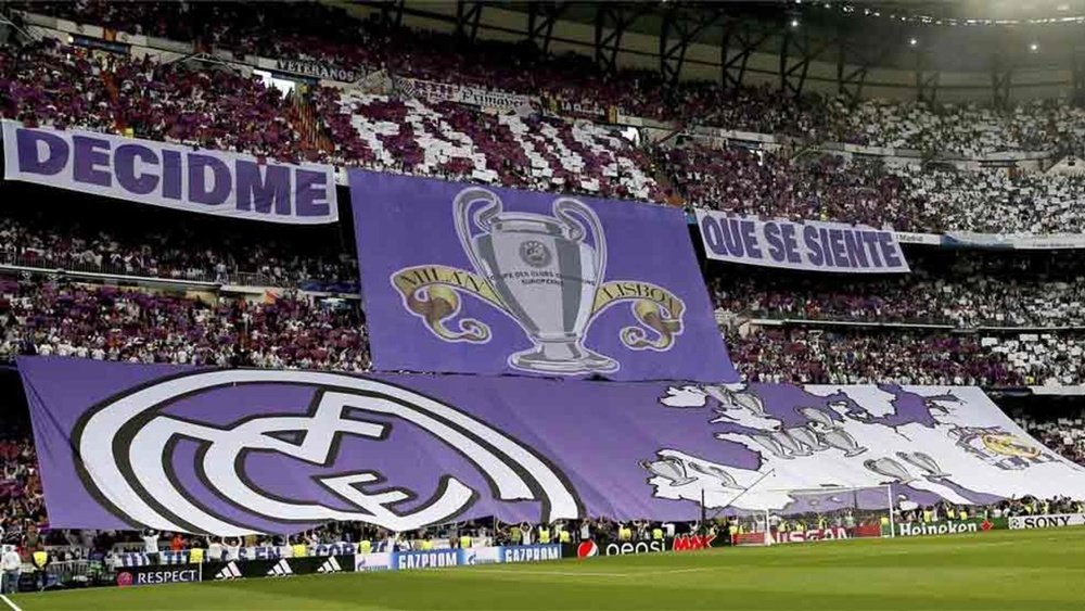 El Bernabéu prepara un tifo histórico. EFE/Archivo