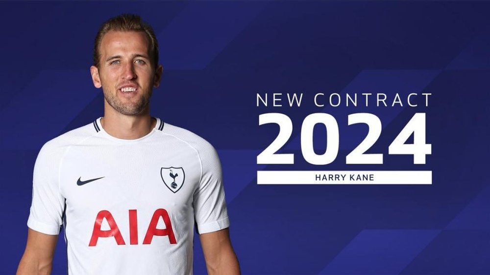 Kane has signed a bumper new deal with Spurs. Twitter/SpursOfficial