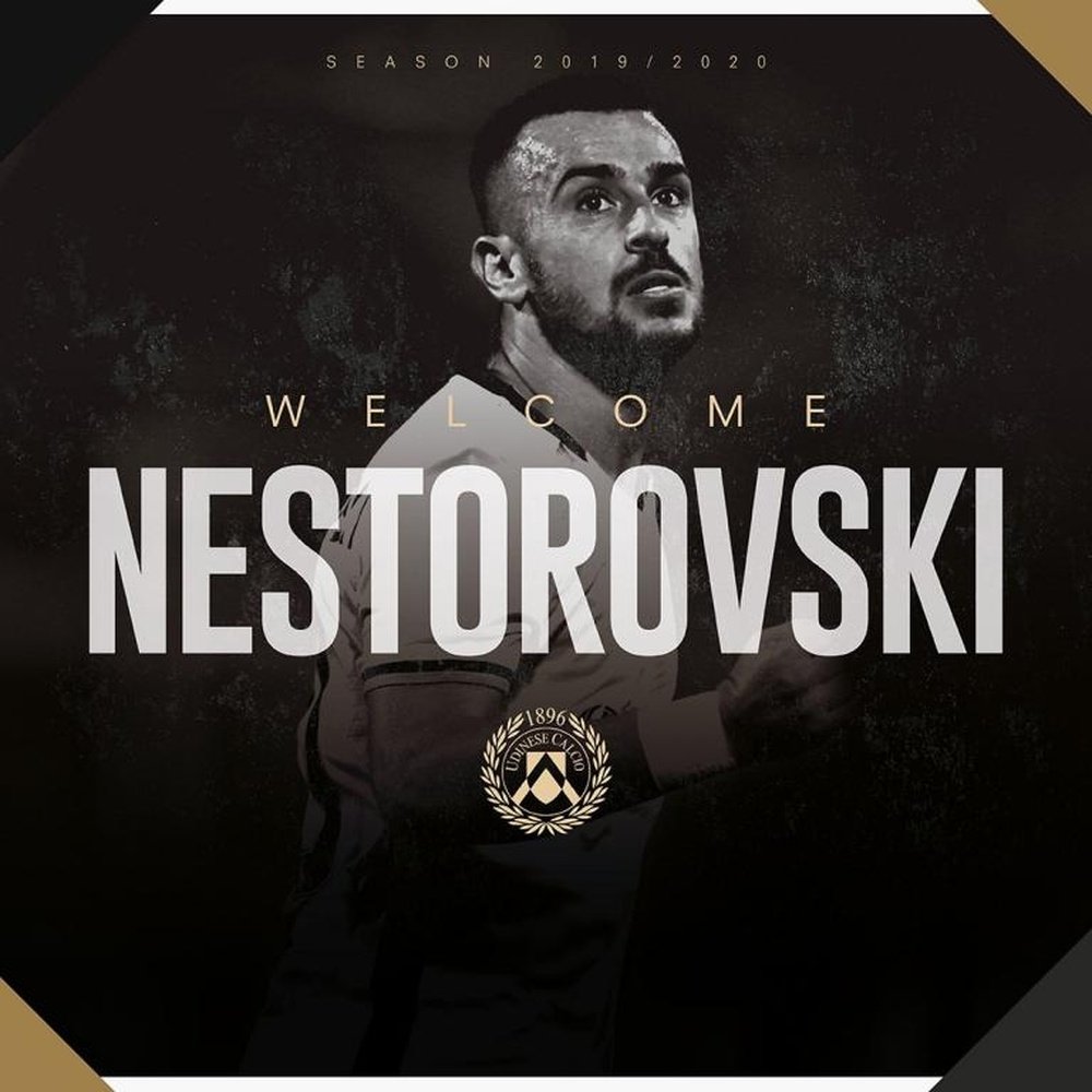 El Udinese anunció el fichaje de Ilija Nestorovski. Udinese