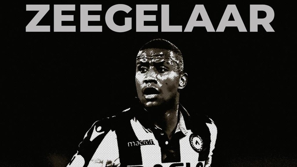Zeegelaar vuelve al Udinese. Twitter/Udinese_1896