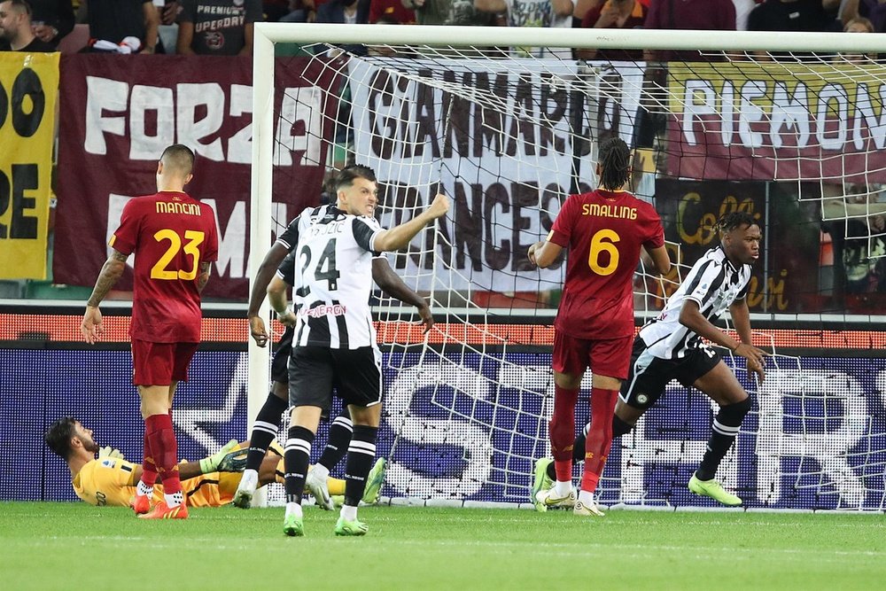 L'Udinese strapazza i giallorossi. AFP