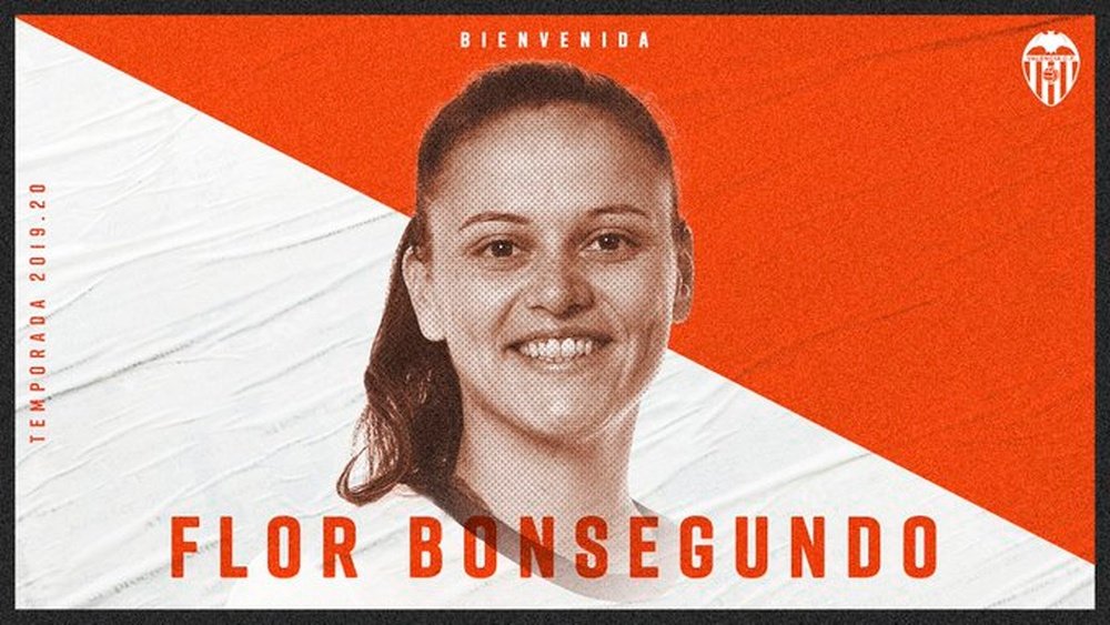 Flor Bonsegundo jugará en el Valencia. Twitter/ValenciaCFFemenino
