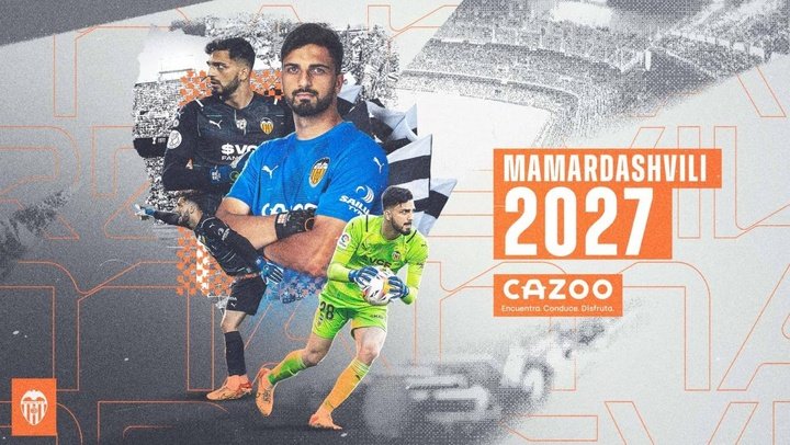 Mamardashvili renueva hasta 2027. Twitter/ValenciaCF