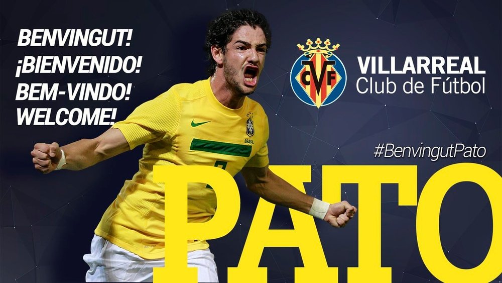 El Villarreal ficha al delantero brasileño Pato. VillarrealCF