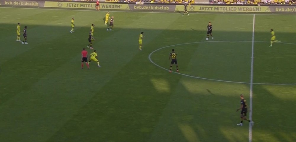 El Villarreal gana al Borussia Dortmund. Captura/Movistar