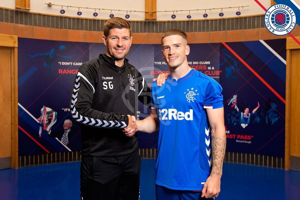 Kent a été prêté par Liverpool. RangersFC