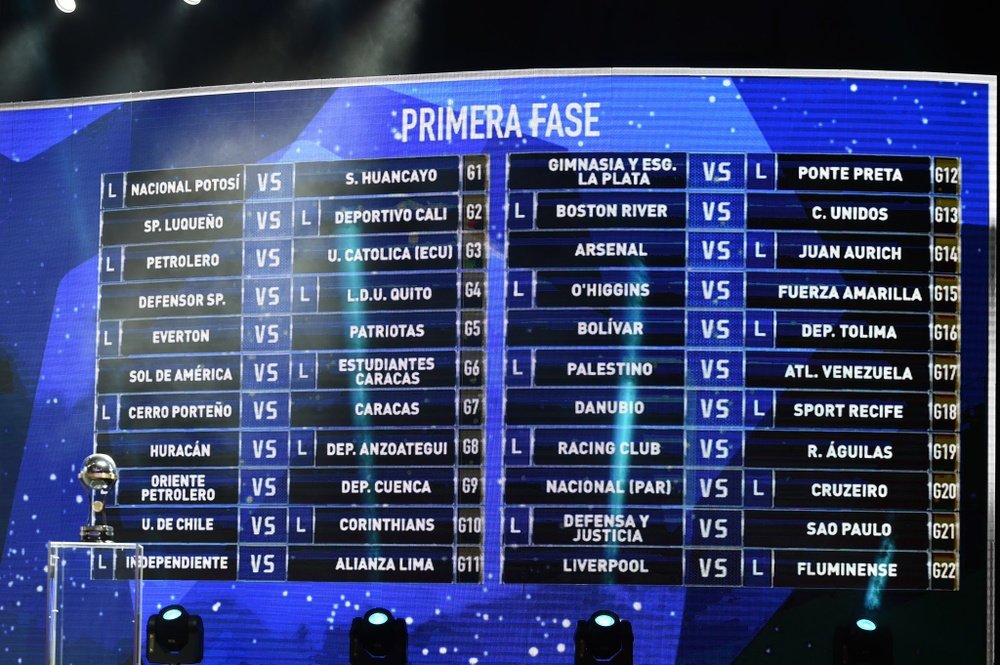 Estas son las 22 eliminatorias que tendrán lugar en la CONMEBOL Sudamericana. Twitter/CONMEBOL
