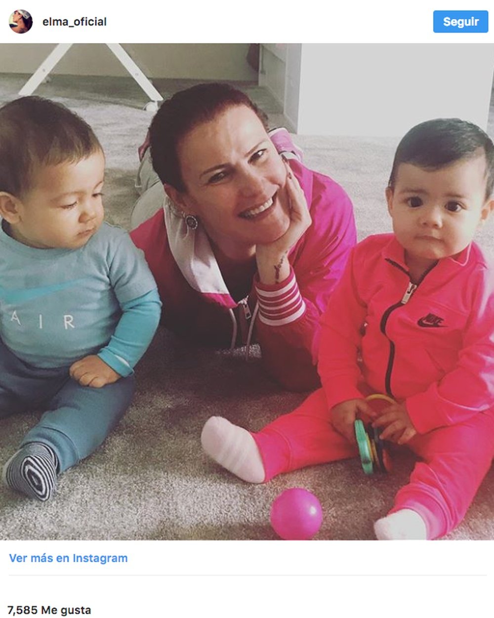 Elma la soeur de Cristiano et les jumeaux Eva et Mateo. Instagram
