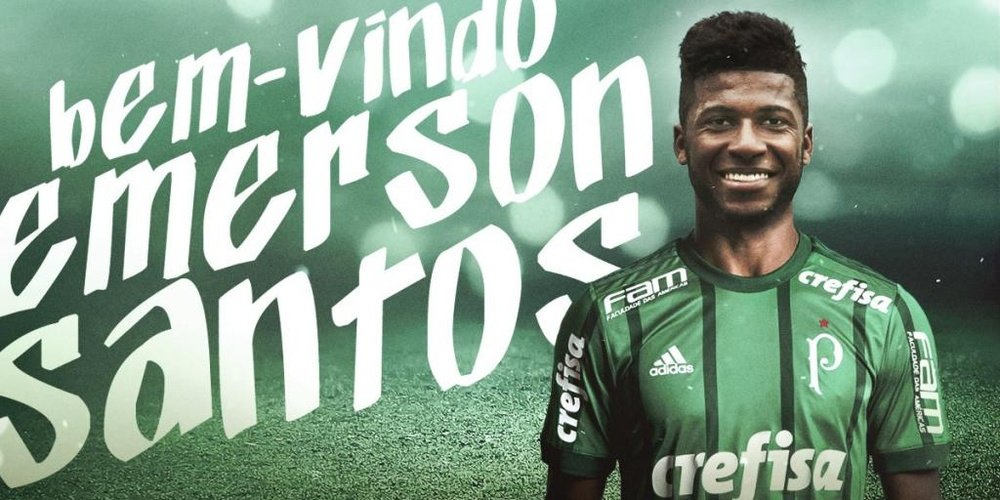 Emerson Santos, o novo jogador do Palmeiras. Twitter/SEP