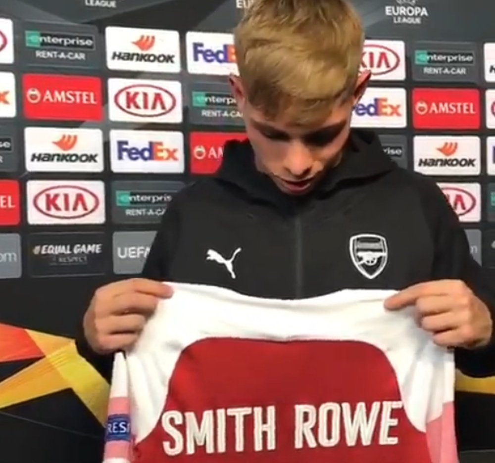 Emile Smith Rowe will give his shirt from his Arsenal debut to his mum. Instagram/arsenal