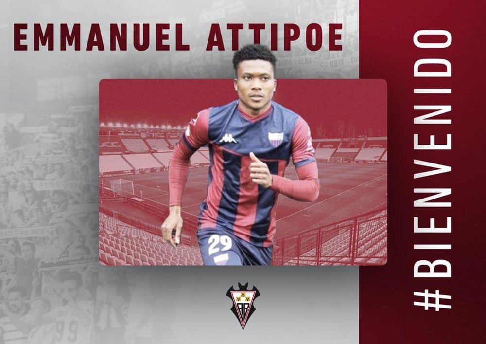 El Albacete ficha a Emmanuel Attipoe. Twitter/AlbaceteBPSAD