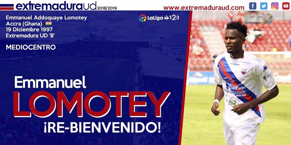 Lomotey jugará la próxima temporada con el Villarreal. ExtremaduraUD