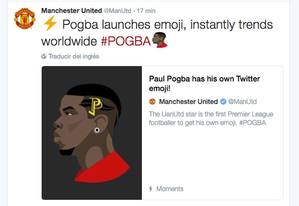 Pogba is virtual now. Twitter/Manchester United