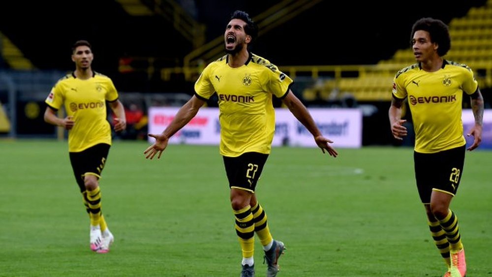 Emre Can's sole goal keeps Dortmund second . Twitter/BVB