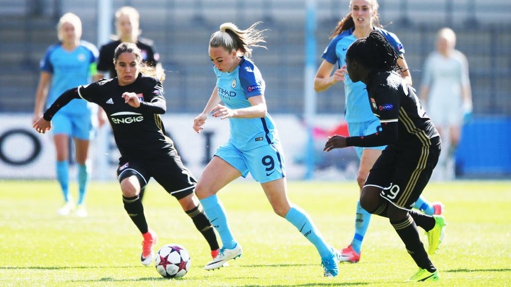 City will take on Lyon in the semi-finals on Sunday. ManCityWomen